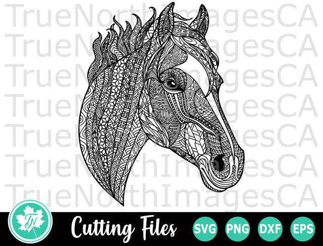 Horse SVG | Zentangle SVG | Mandala SVG SVG TrueNorthImagesCA 