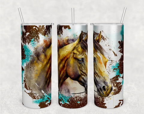 Horse Tumbler Wraps Bundle, 20 Oz Skinny Tumbler Horse Sublimation Designs, Seamless Horse PNG, 5 Designs Sublimation HappyDesignStudio 