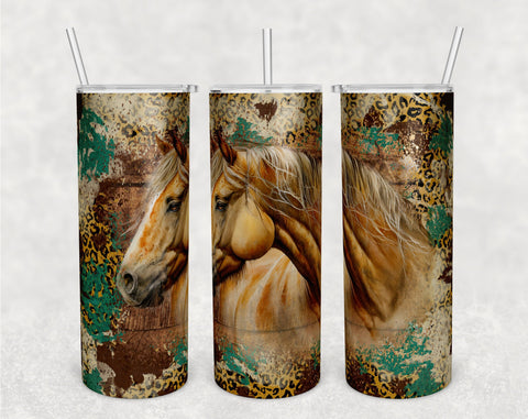 Horse Tumbler Wraps Bundle, 20 Oz Skinny Tumbler Horse Sublimation Designs, Seamless Horse PNG, 5 Designs Sublimation HappyDesignStudio 