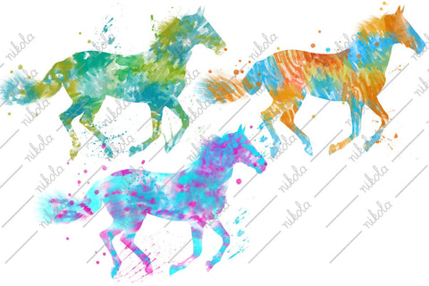 Horse Watercolor Sublimation Clipart PNG Sublimation nikola 