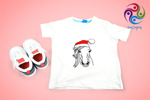 Horse With Christmas Hat Svg File SVG Sintegra 