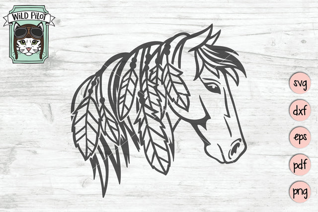 Horse With Feathers SVG Cut File SVG Wild Pilot 