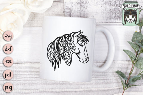 Horse With Feathers SVG Cut File SVG Wild Pilot 