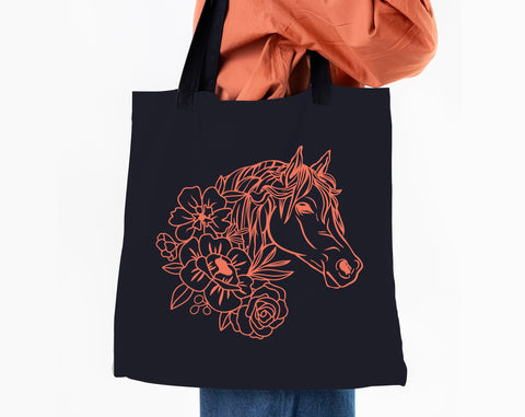 Horse with flowers svg, Floral horse svg, Horse head png, Horse lover SVG Pretty Meerkat 
