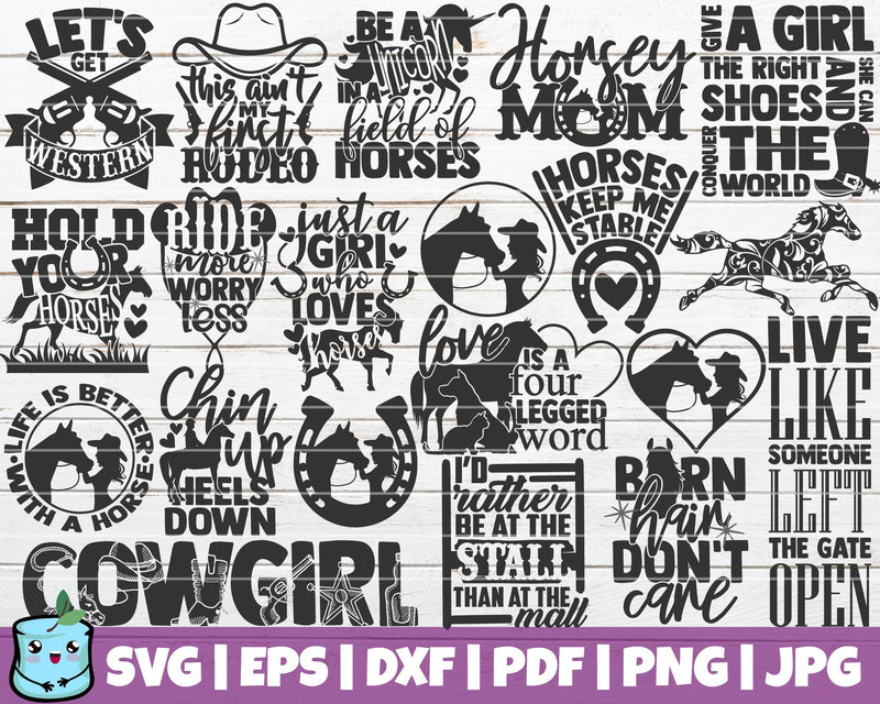 Horses SVG Bundle SVG MintyMarshmallows 