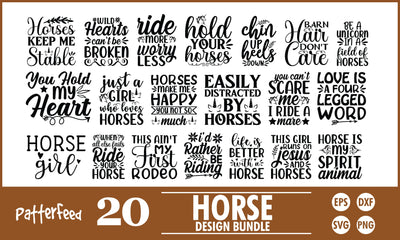Horses SVG Designs Bundle SVG PatternFeed8 
