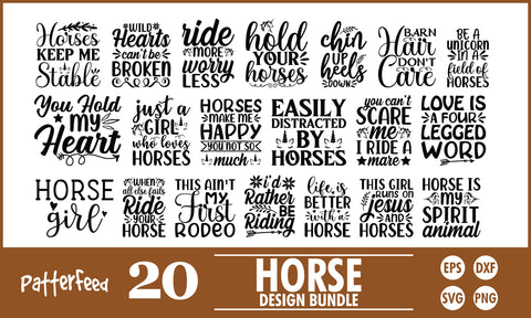 Horses SVG Designs Bundle SVG PatternFeed8 