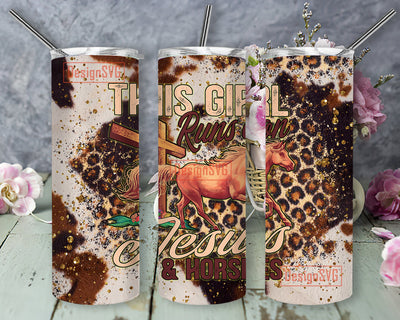 Horses Tumbler PNG, Leopard Horse Sublimation 20oz Tumbler Design, Horse Lover Tumbler Wrap, Digital Download Sublimation DesignSVG 