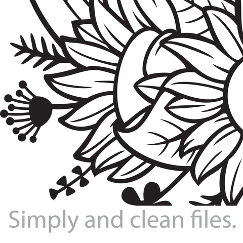 Horseshoe and sunflowers SVG TribaliumArtSF 