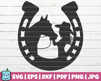 Horseshoe Cowgirl SVG MintyMarshmallows 