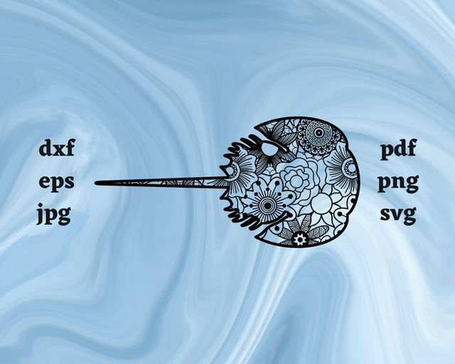 Horseshoe Crab Mandala SVG Cut File SVG Northern Light SVG 