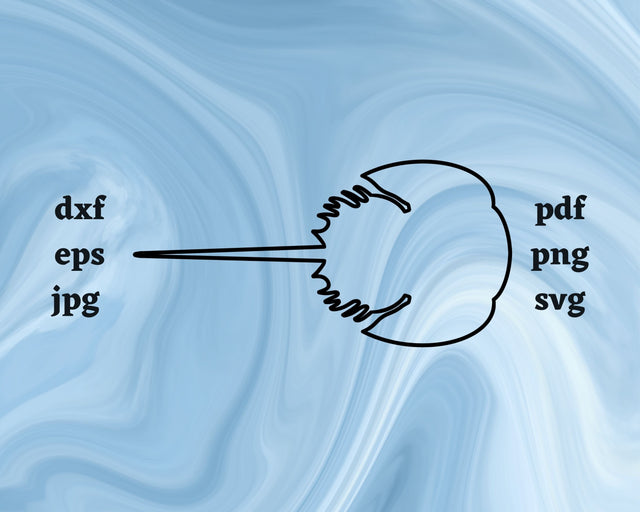 Horseshoe Crab Outline SVG Cut File SVG Northern Light SVG 