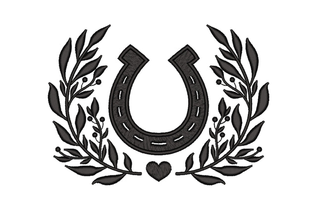 Horseshoe Embroidery Design, 3 sizes Embroidery/Applique DESIGNS Nino Nadaraia 