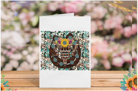 Horseshoe Floral Bull Skull Sublimation Sublimation Jagonath Roy 