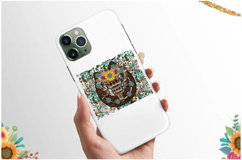 Horseshoe Floral Bull Skull Sublimation Sublimation Jagonath Roy 