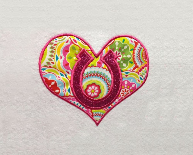 Horseshoe Heart Applique Embroidery Embroidery/Applique DESIGNS Designed by Geeks 