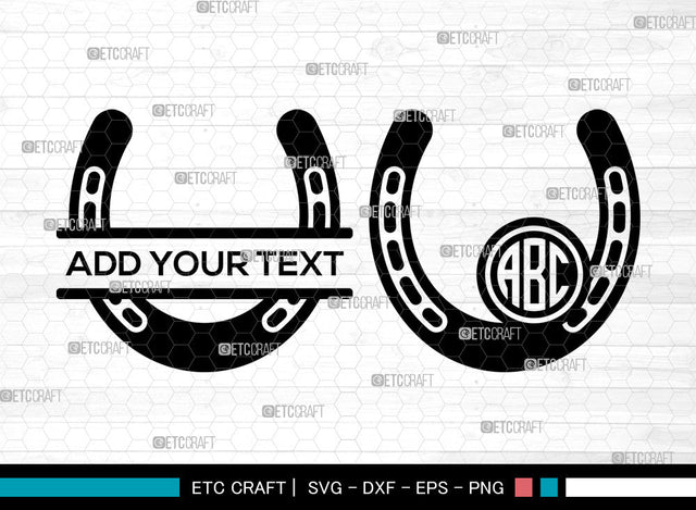 Horseshoe Monogram SVG, Triumph Horseshoe SVG, Circle Monogram Svg, Horseshoe Svg SVG ETC Craft 