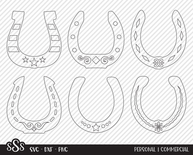 Horseshoe Outline Bundle | Country SVG SVG Texas Southern Cuts 