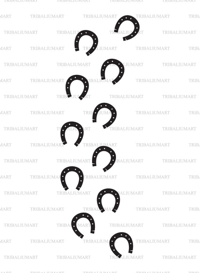 Horseshoe prints (traces, animal track) SVG TribaliumArtSF 
