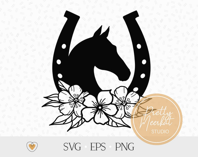 Horseshoe svg, Horse svg, Floral horseshoe svg file SVG Pretty Meerkat 