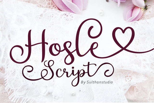 Hosle script Font Sulthan studio 