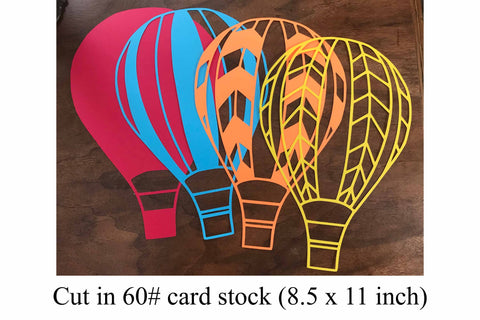 Hot Air Balloon 3D Layered SVG file - Paper Cutting SVG Digital Honeybee 