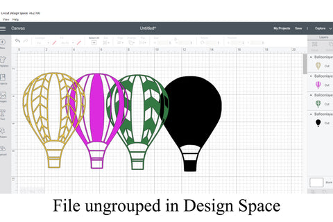 Hot Air Balloon 3D Layered SVG file - Paper Cutting SVG Digital Honeybee 