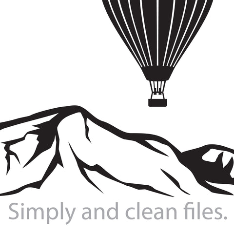 Hot air balloon landscape SVG TribaliumArtSF 