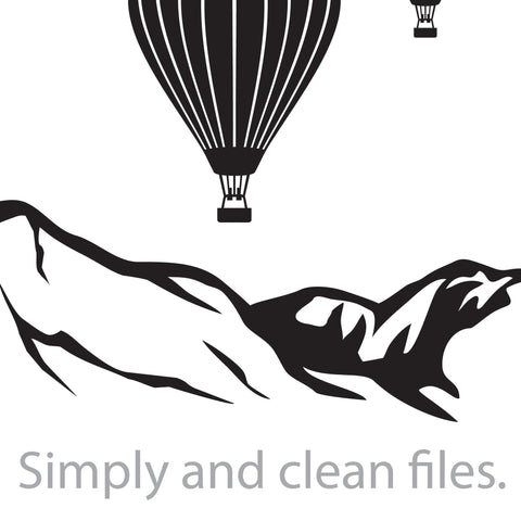 Hot air balloon landscape SVG TribaliumArtSF 