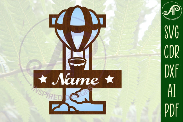 Hot Air Balloon Letter I SVG File SVG APInspireddesigns 