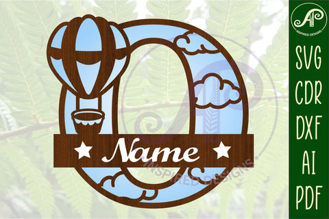 Hot Air Balloon Letter O SVG File SVG APInspireddesigns 