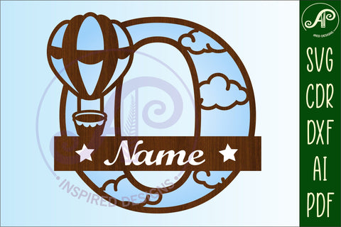Hot Air Balloon Letter O SVG File SVG APInspireddesigns 