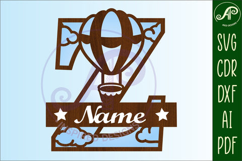 Hot Air Balloon Letter Z SVG File SVG APInspireddesigns 