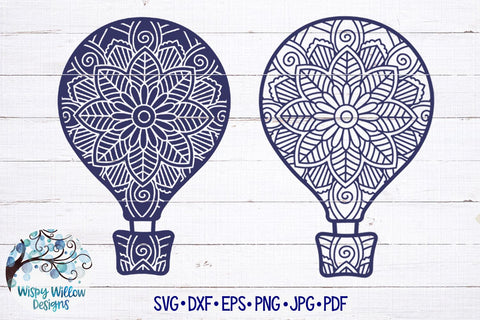 Hot Air Balloon Mandala SVG SVG Wispy Willow Designs 
