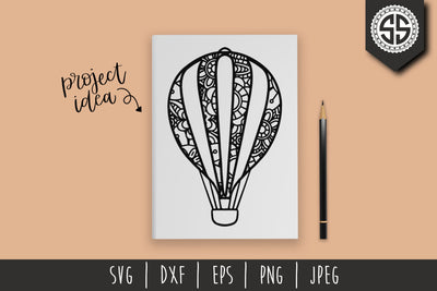 Hot Air Balloon Mandala Zentangle SVG SavoringSurprises 