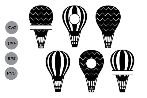 Hot Air Balloon Monogram| Balloon SVG Cut Files SVG CosmosFineArt 
