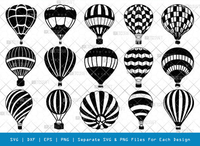 Hot Air Balloon SVG, Air Balloon Silhouette, Hot Air Svg, Balloon Rides Svg, Air Balloon Bundle SVG ETC Craft 