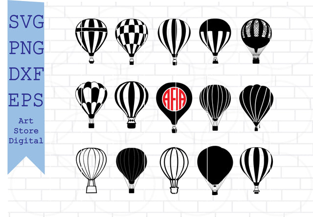 Hot Air Balloon SVG Bundle, Hot Air Balloon svg, Air Balloon dxf, Air Balloon png,Air Balloon eps,Air Balloon vector,Hot Air Balloons svg SVG Artstoredigital 