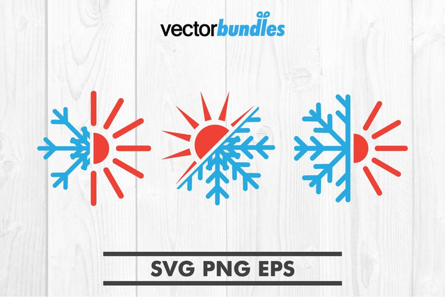 Hot and cold clip art svg SVG vectorbundles 