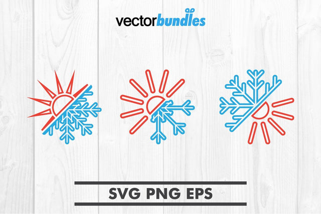 Hot and cold outline clip art svg SVG vectorbundles 