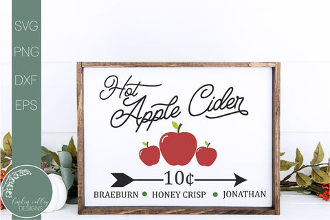 Hot Apple Cider SVG-Farmhouse SVG-Autumn SVG SVG Linden Valley Designs 