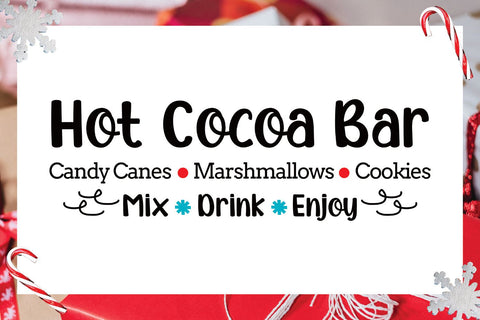 Hot Chocolate Bar SVG | Hot Chocolate SVG | Hot Cocoa Bar SVG Angel Lynne Designs 