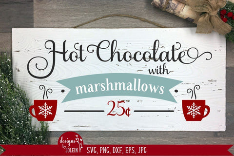 Hot Chocolate Christmas Design SVG Designs by Jolein 