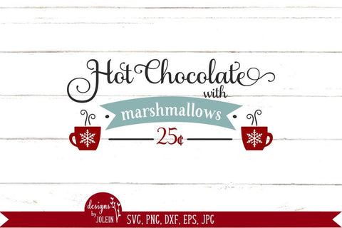 Hot Chocolate Christmas Design SVG Designs by Jolein 