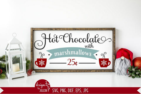 Hot Chocolate Christmas Design SVG Designs by Jolein 