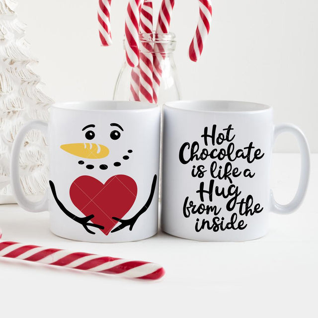 Hot Chocolate is like a Hug from the Inside - Winter Mug SVG SVG Chameleon Cuttables 