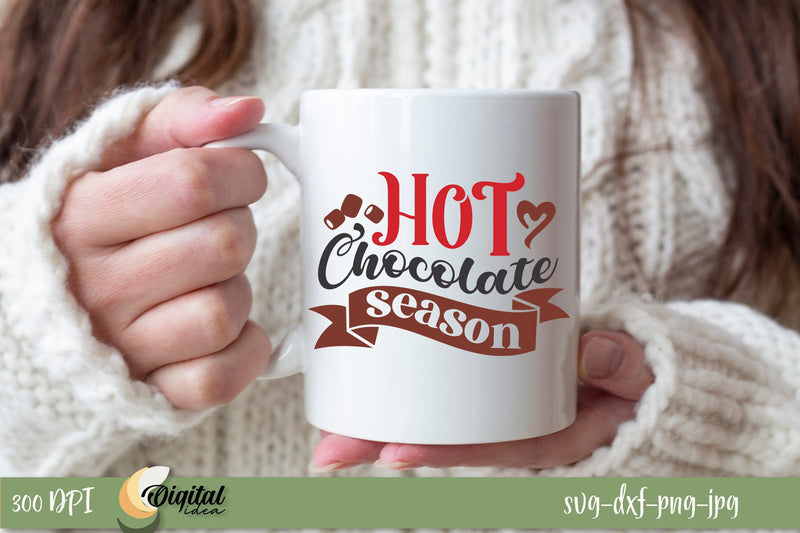 Hot Chocolate Season Svg. Winter Mug svg. SVG Evgenyia Guschina 