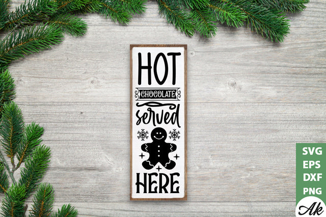 Hot chocolate served here porch sign SVG SVG akazaddesign 