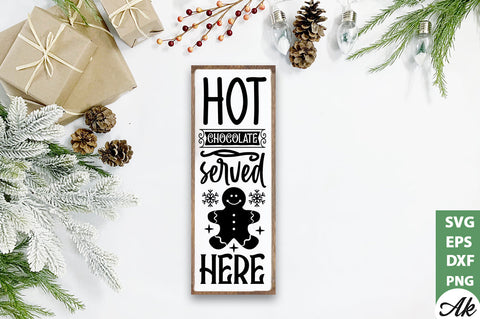 Hot chocolate served here porch sign SVG SVG akazaddesign 