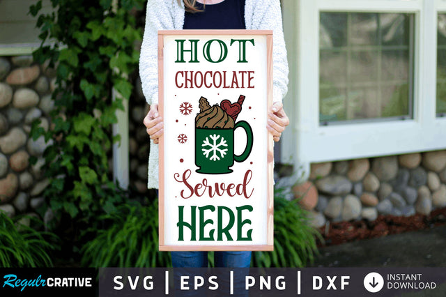 Hot chocolate served here SVG Design SVG Regulrcrative 